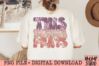 This Mama Prays Leopard PNG Design