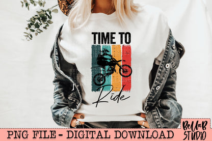 Time To Ride PNG Digital Design