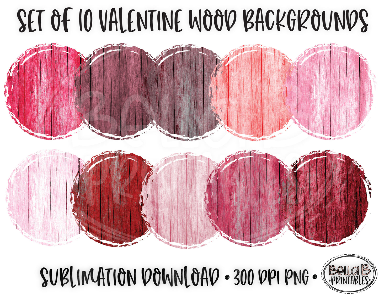 Valentines Wood Sublimation Background Bundle, Backsplash