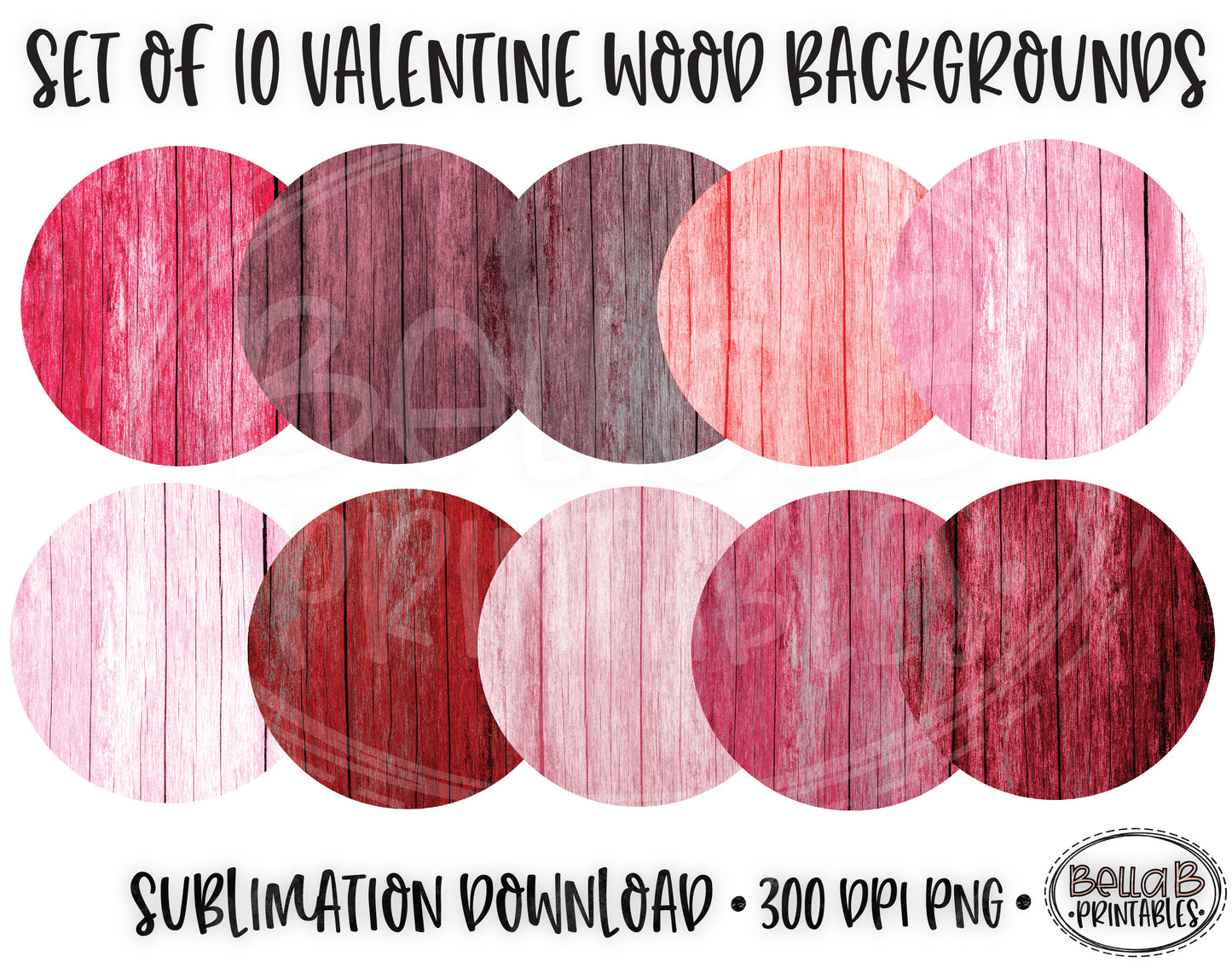 Valentines Wood Sublimation Background Bundle, Backsplash