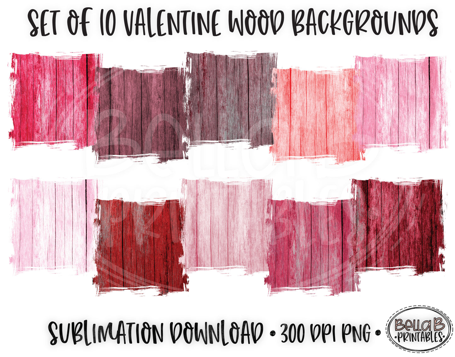 Valentines Wood Sublimation Background Bundle, Backsplash