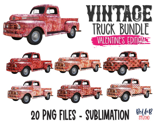 Valentine's Truck Sublimation Elements Bundle