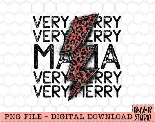 Very Merry Mama Bolt PNG Design
