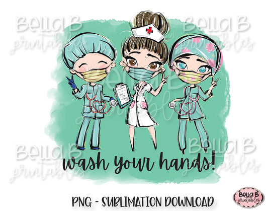 Medical Doctor Sublimation Design, Wash Your Hands