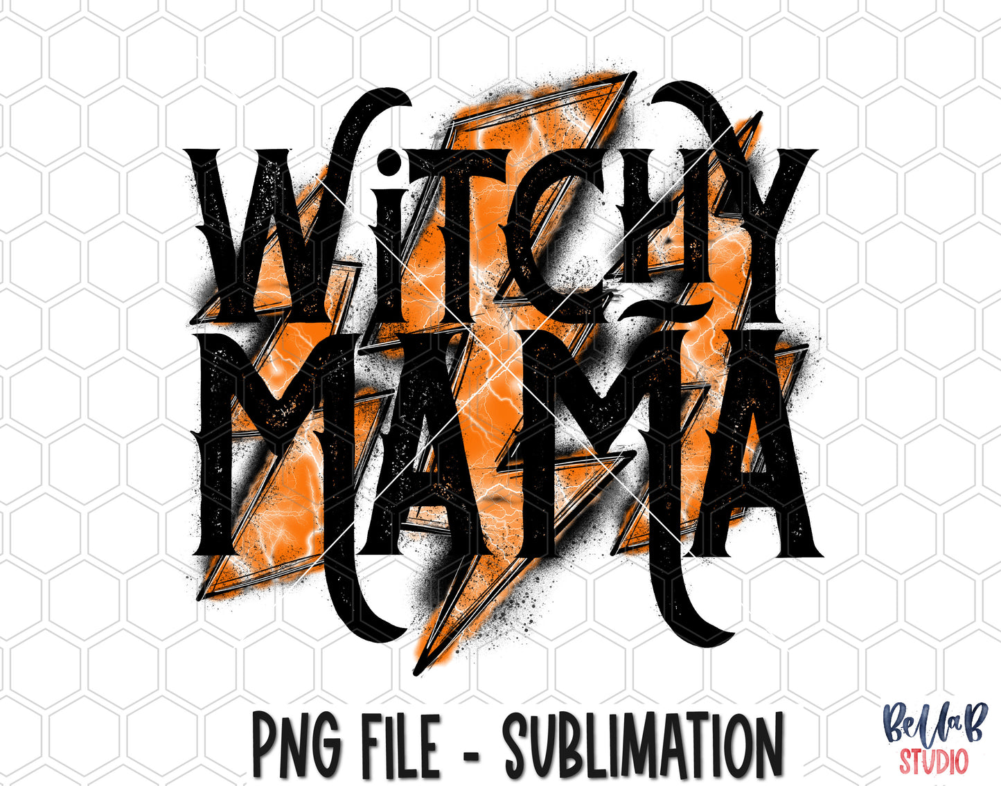 Lightning Bolt Witchy Mama Sublimation Design