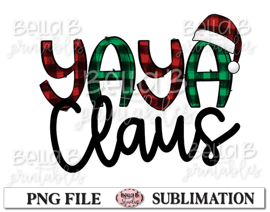 YaYa Claus Sublimation Design