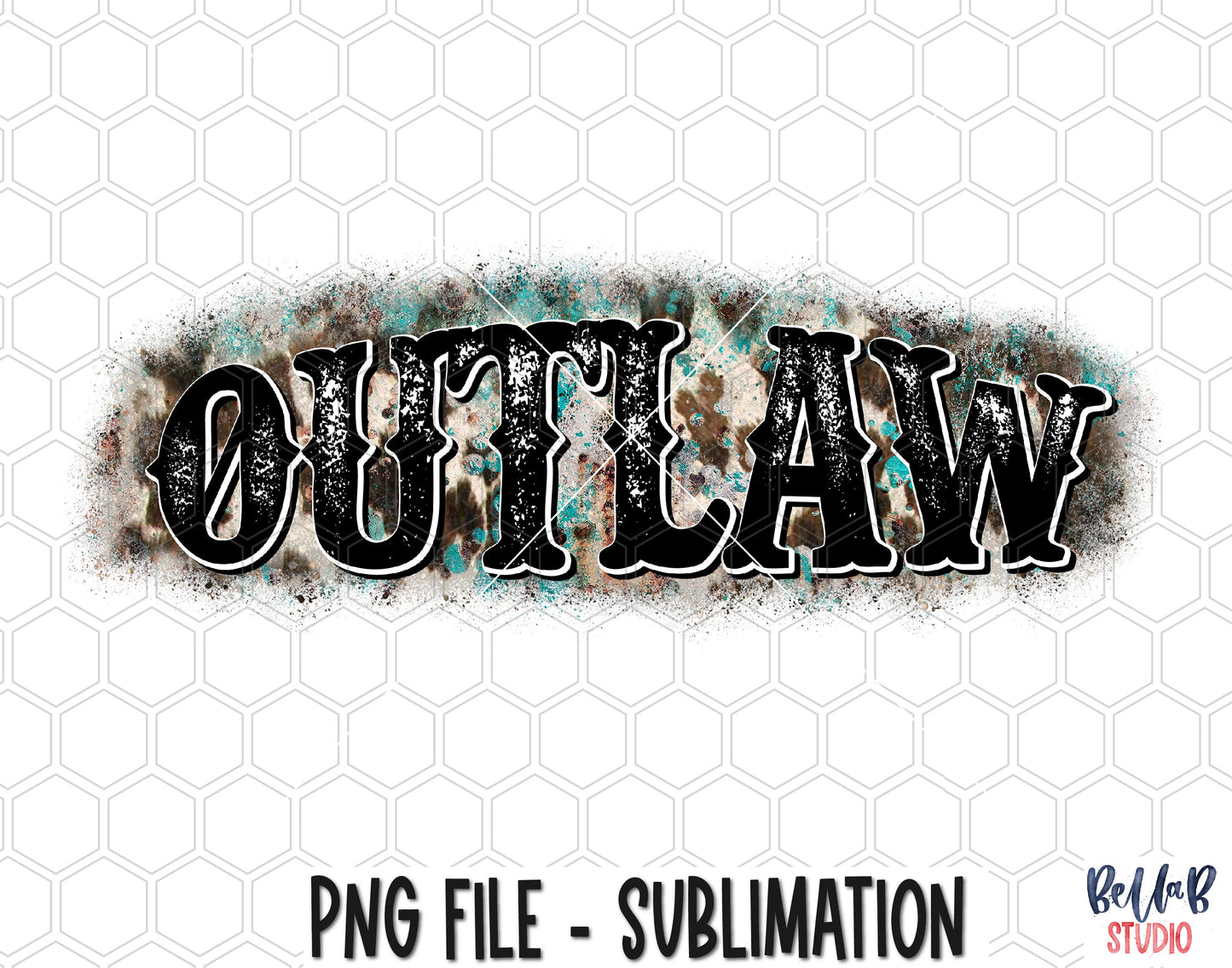 Cowhide Outlaw Sublimation Design